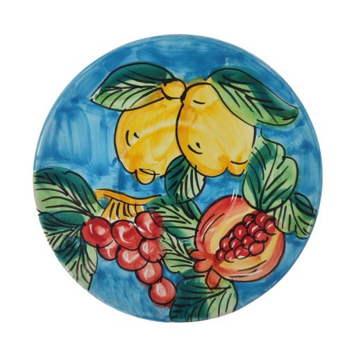 Cup. Perfect for milk, cappuccino, or tea. Fruit line. Vietri ceramic. Hand-painted.