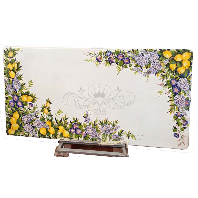 Table rectangulaire en pierre de lave, 180x90cm...