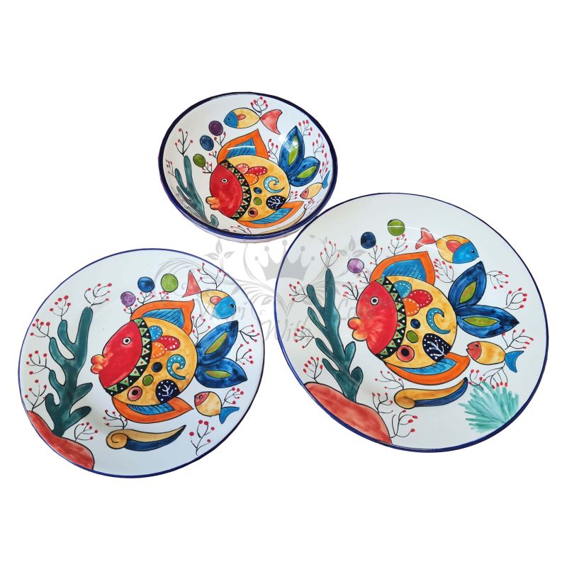 Piatti. linea Naif.  Ceramica vietrese. Dipinta...