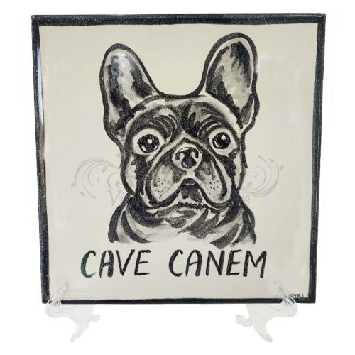 Plaque carrée personnalisable. Céramique de Vietri. Peinte à la main.