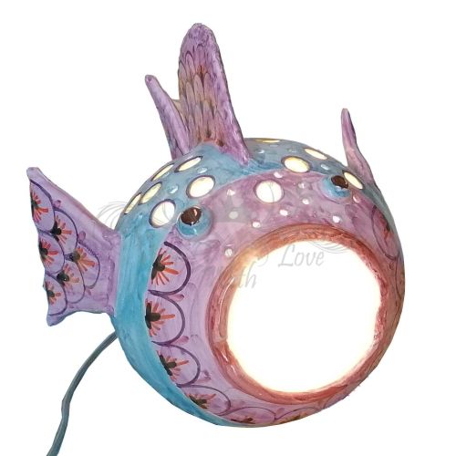 Fisch. Wohnaccessoires, Licht handbemalte Vietri-Keramik,...