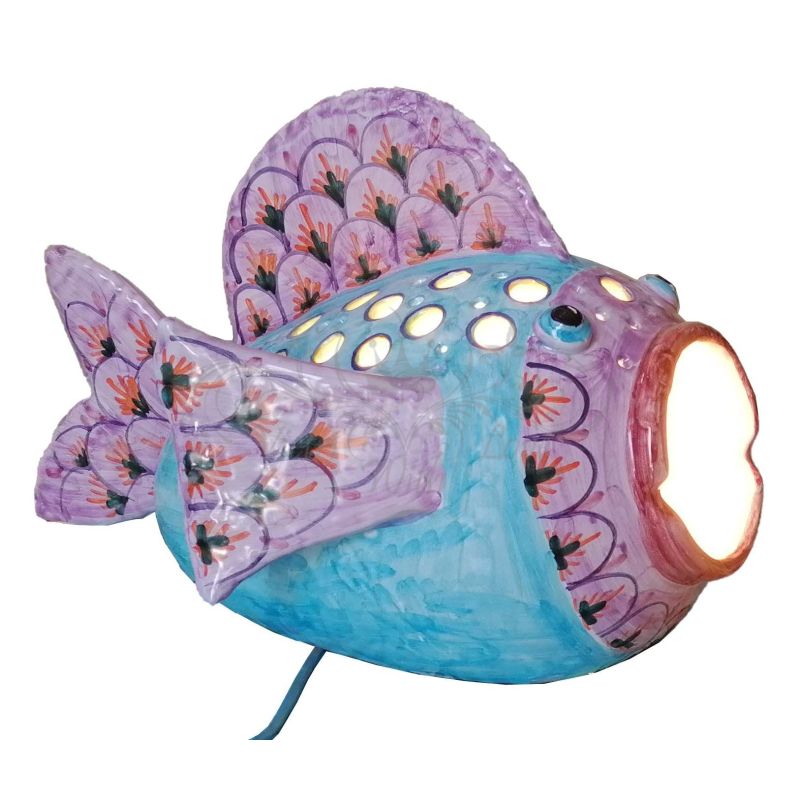 Fish. Home ornaments Lamp handpainted Vietri...