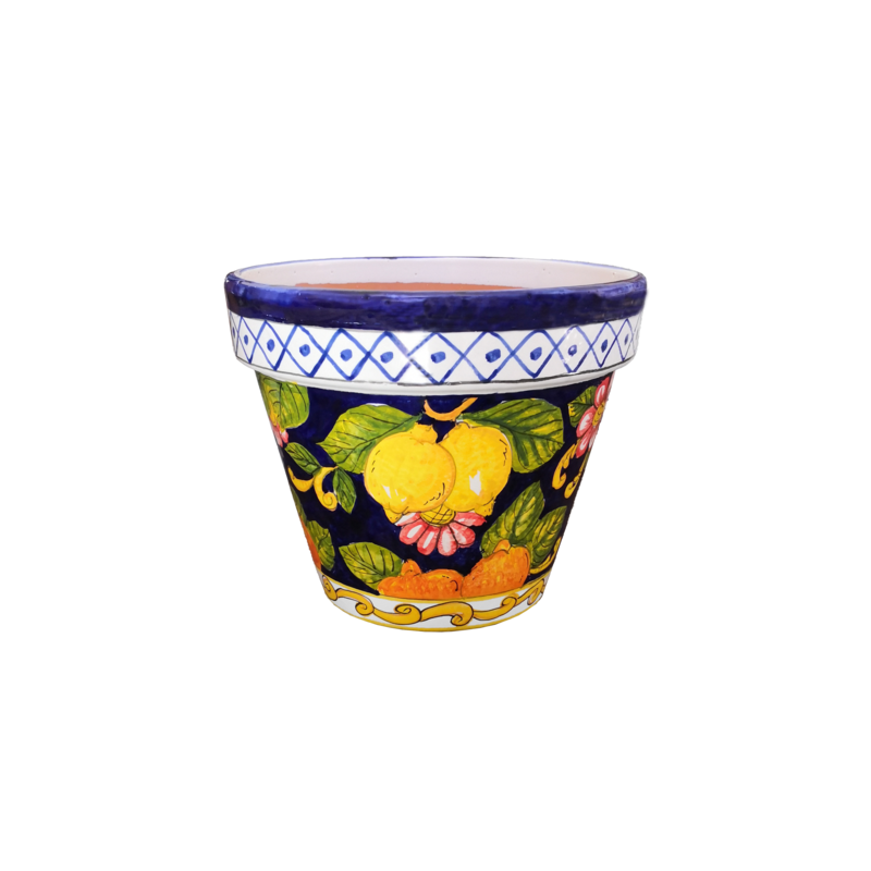 Conical pot for plants Lemons and fruit...