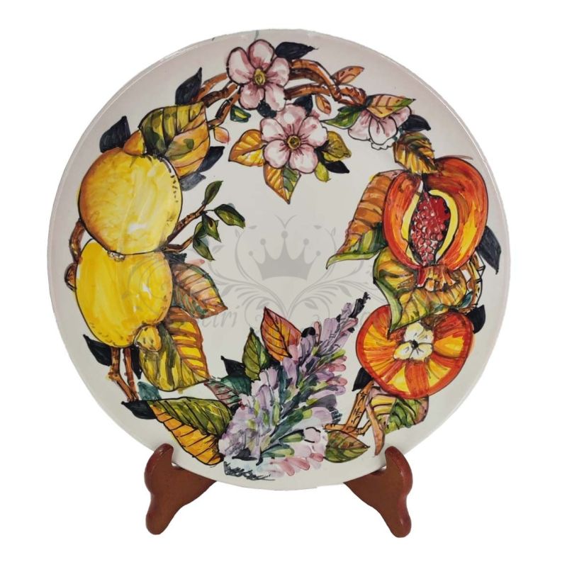 Plate. Dish. Fruit Line. Vietri ceramic....
