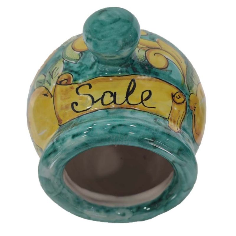Elbow Saltcellar. Baroque line Hand painted....