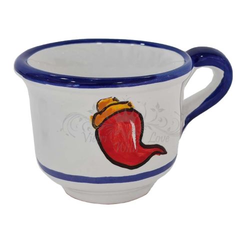 Tasse + soucoupe en céramique de Naples Vietri peinte à... 2