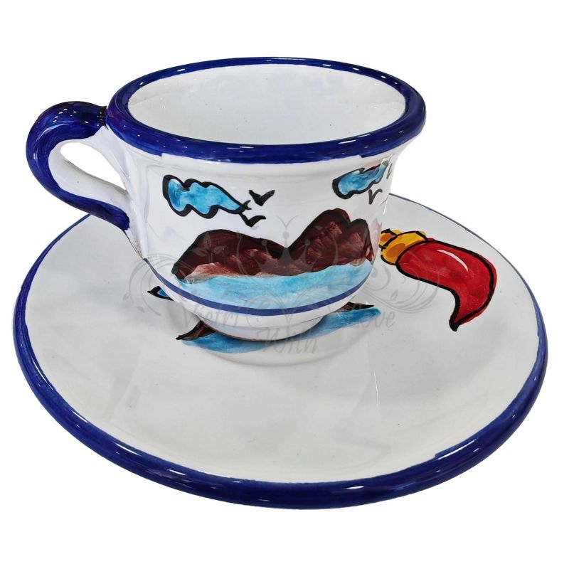 Kaffeetasse mit Untertasse. Neapel-Linie....