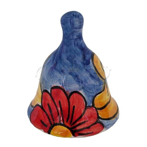 Campanella Porta fortuna bomboniera linea fiori. Idea Regalo Ceramica di Vietri dipinta mano