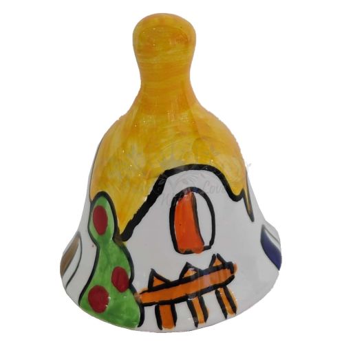 Campana de buena suerte, línea de Positano como recuerdo de boda. Idea de regalo Cerámica Vietri pintada a mano