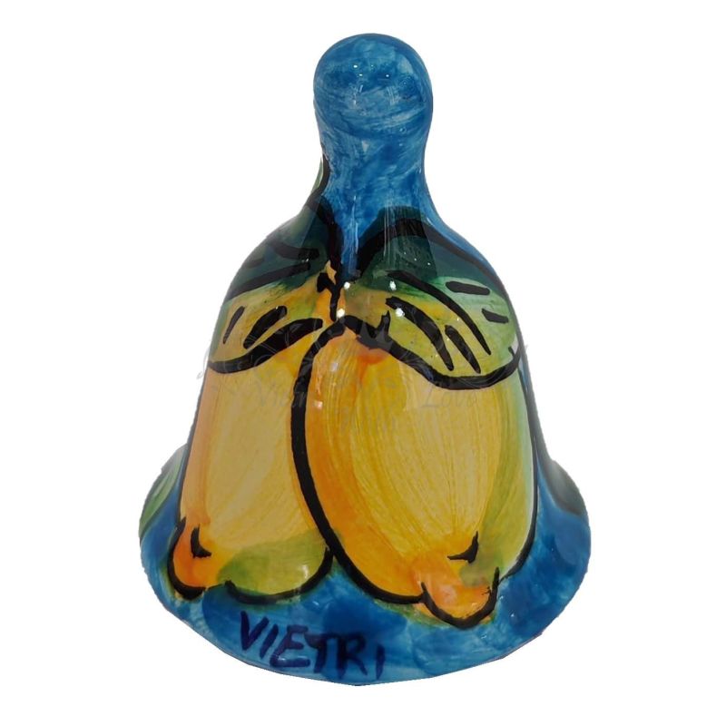 Campanella Porta fortuna bomboniera linea Limoni. Idea Regalo Ceramica di Vietri dipinta mano