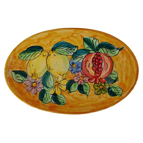 Plato ovalado o cuenco. Línea Flores y Frutas. Cerámica... 2