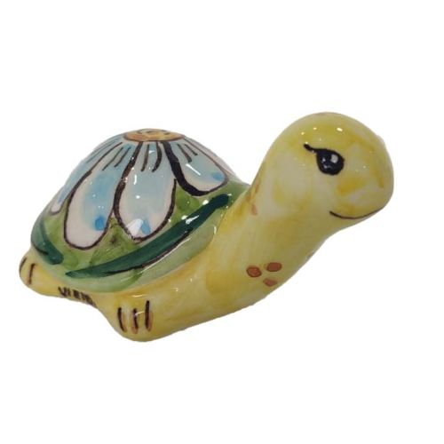 Bomboniera tartaruga vari decori. Ceramica di Vietri dipinta a mano.