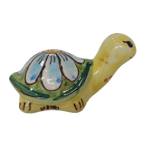 Bomboniera tartaruga vari decori. Ceramica di Vietri dipinta a mano.