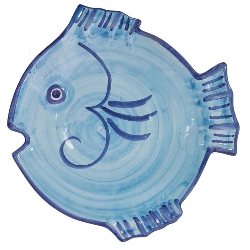 Tray wall Plate fish shaped. handpainted Vietri...
