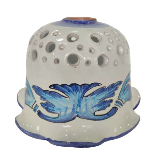 Lampada applique campanella in Ceramica di Vietri dipinta a  mano.
