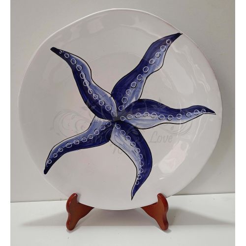 Dish, plate Sea line. Vietri Ceramics dinner, Soup, fruit/Dessert underplate