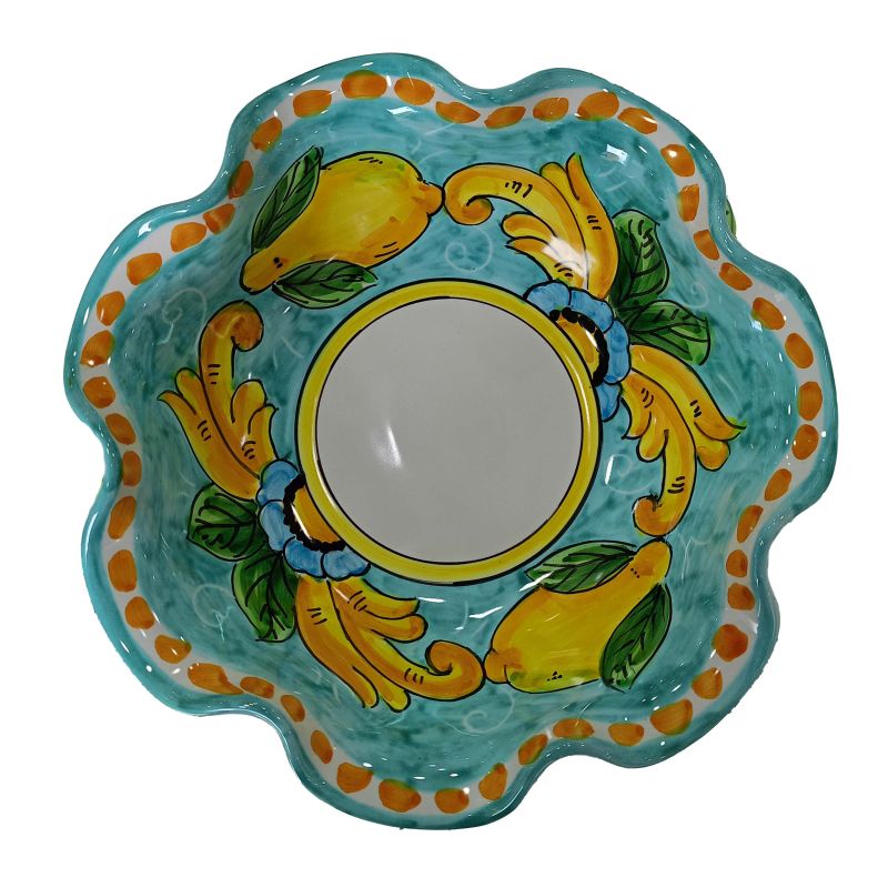 Coppa smerlata Doppio decoro Barocco e Limoni....