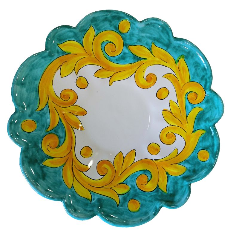 Coppa smerlata Linea Barocco. Ceramica di...