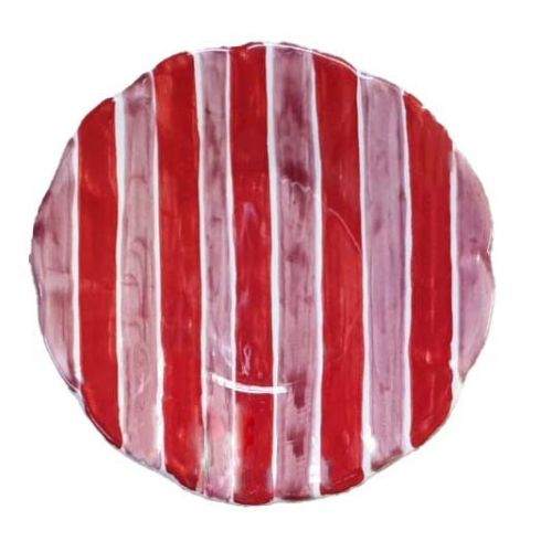 Teller. Streifen-Linie. Zweifarbig. Handbemalte Vietri-Keramik. Als Speise-, Suppen-, Obst-/Dessertteller oder Platzteller.