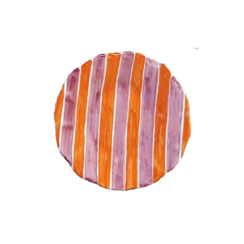 Piatto Linea Righe doppio colore. Ceramica di...