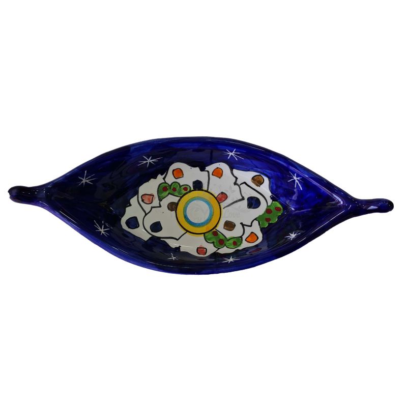 Boat Shape Plate. Positano Houses Line....