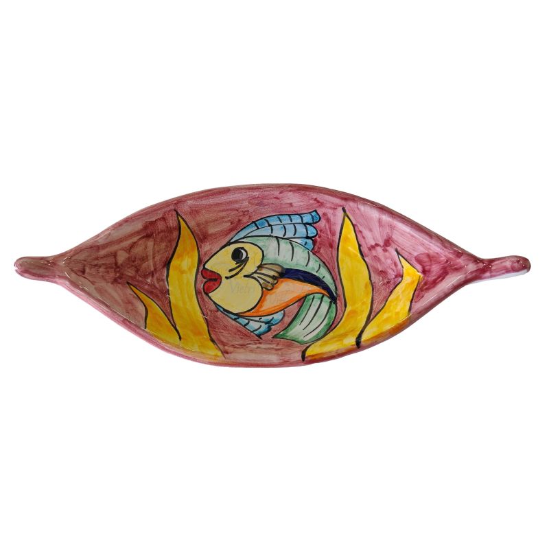 Piatto Forma Barchetta. Linea Pesci. Ceramica...