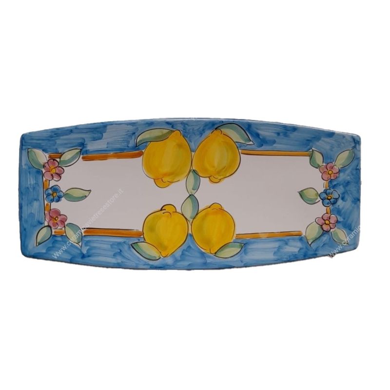 Assiette sushi ligne citrons et fleurs....