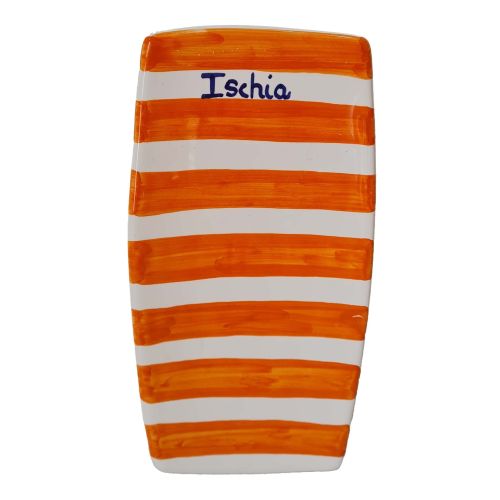 Sushi plate Stripes line. Hand-painted Vietri ceramic.