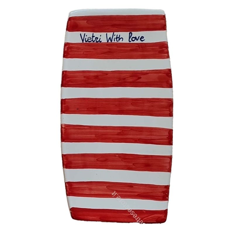 Plato sushi Línea filas. Cerámica de Vietri...