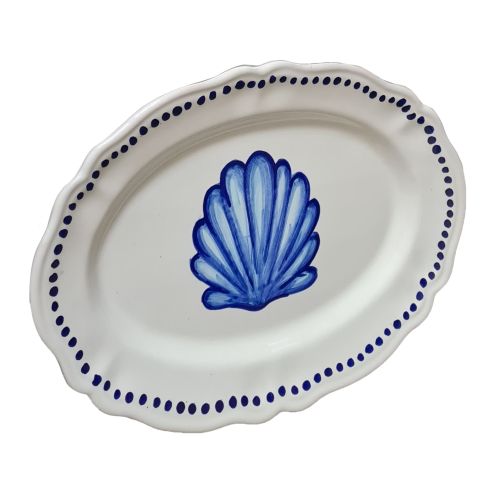 Assiette plateau à tasses ovale Ligne Mer. Assiette de... 2