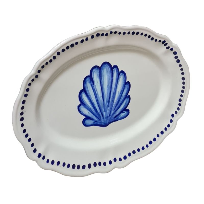 Oval plate Sea Line. Serving Dishes handpainted...
