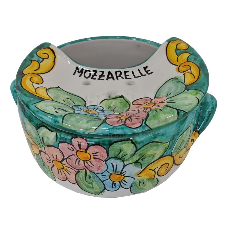 Mozzarella Cheese Pot flower line - handpainted...