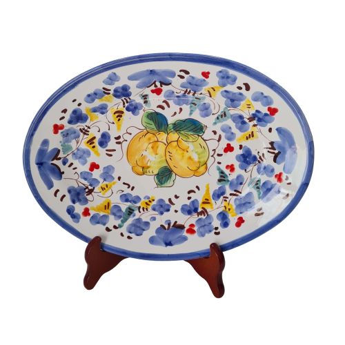 Oval serving dish or bowl. Lemons and flowers line.... 2