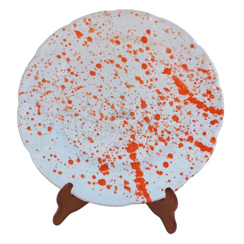 Plate. Modern Line. Splattered design....