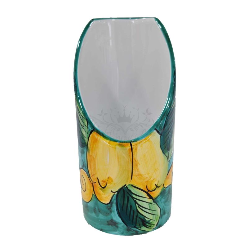 Getränkehalter. Zitronenlinie. Handbemalte...