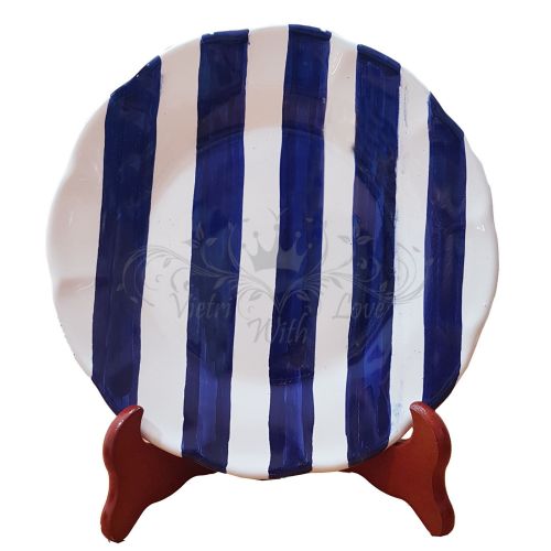Plate. Dish. Striped line. Vietri ceramic. Hand painted. Available: soup, dinner, dessert plates or charger.