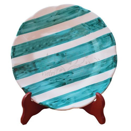 Plate. Dish. Striped line. Vietri ceramic. Hand painted. Available: soup, dinner, dessert plates or charger.