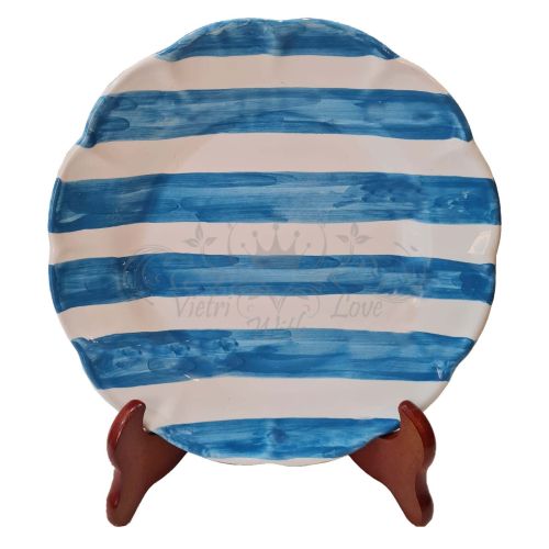 Teller Linie Streifen. Vietri-Keramik. Handbemalt. Erhältlich: tief, flach, Dessert oder Platzteller.