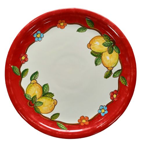 Restaurant Line - handpainted Vietri ceramic. Available soups, dinner, fruit/dessert, placemats, serving dishes.