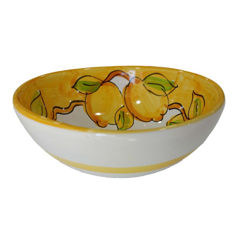 Smooth bowl, soup or salad plate. Lemons line....