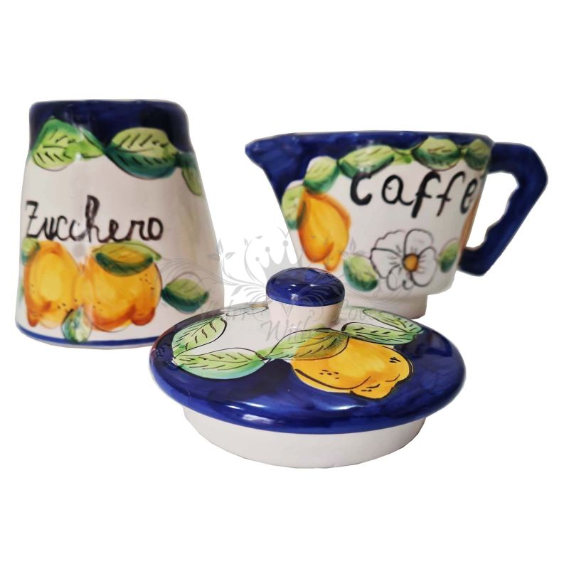 Coffee pot. Sugar and Coffee. Hand painted...