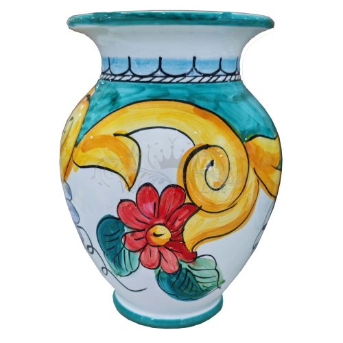Vase à fleurs Porte-fleurs. en céramique de Vietri peinte...