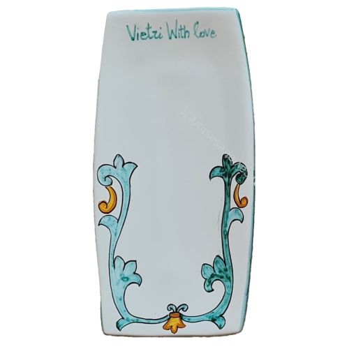 Piatto Rettangolare Sushi Linea Barocco. Ceramica di vietri dipinta a mano.