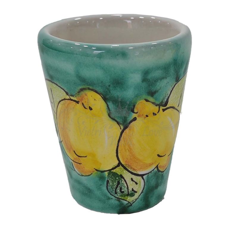 Limoncello-Glas Lemon Line. Handbemalte...