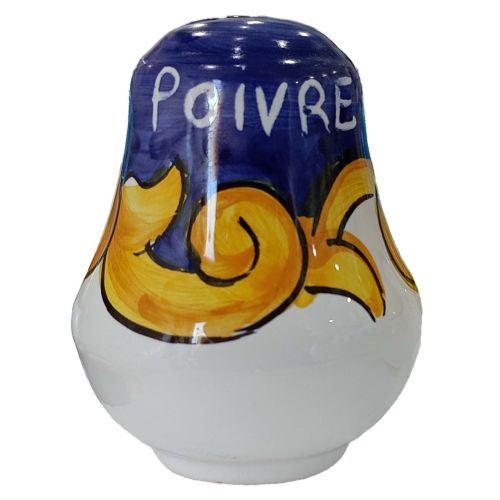 Salt and Black Pepper set Baroque Line. Handpainted Vietri ceramic