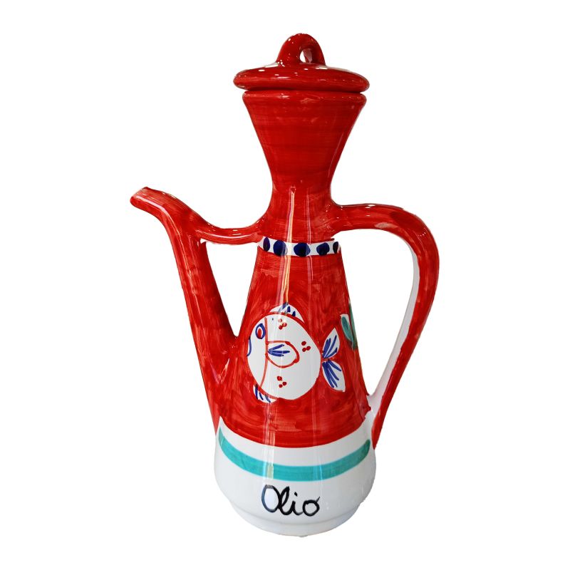Oil cruet bottle Brushed line. Hand painted...