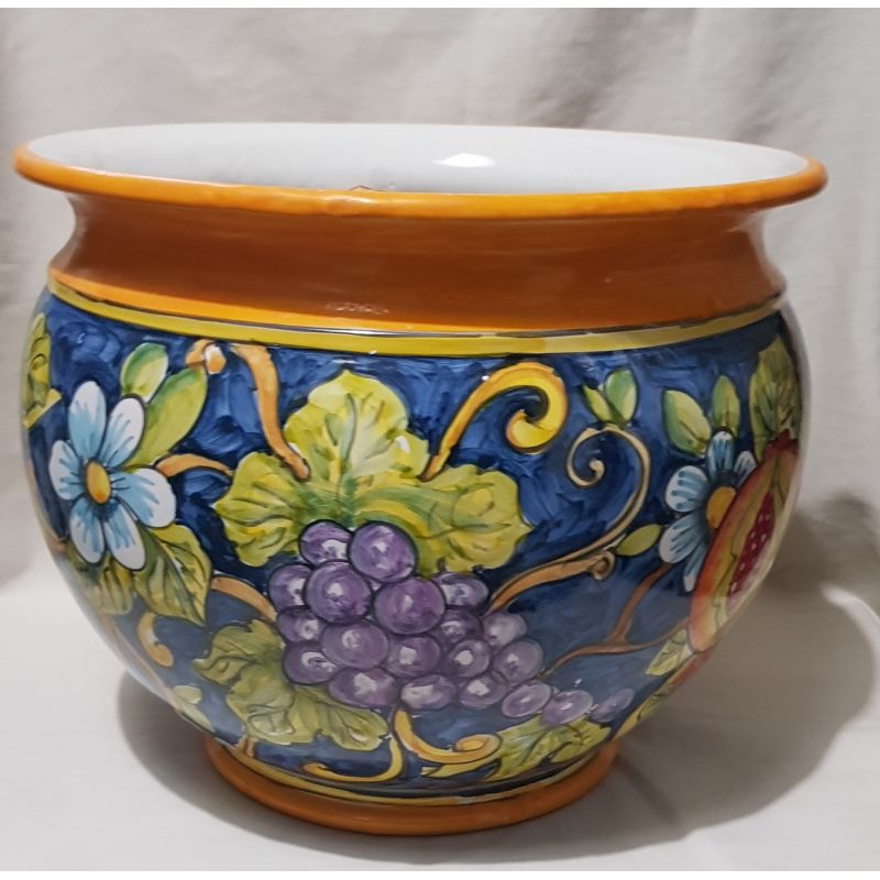 Plant holder fruit line. handpainted Vietri...