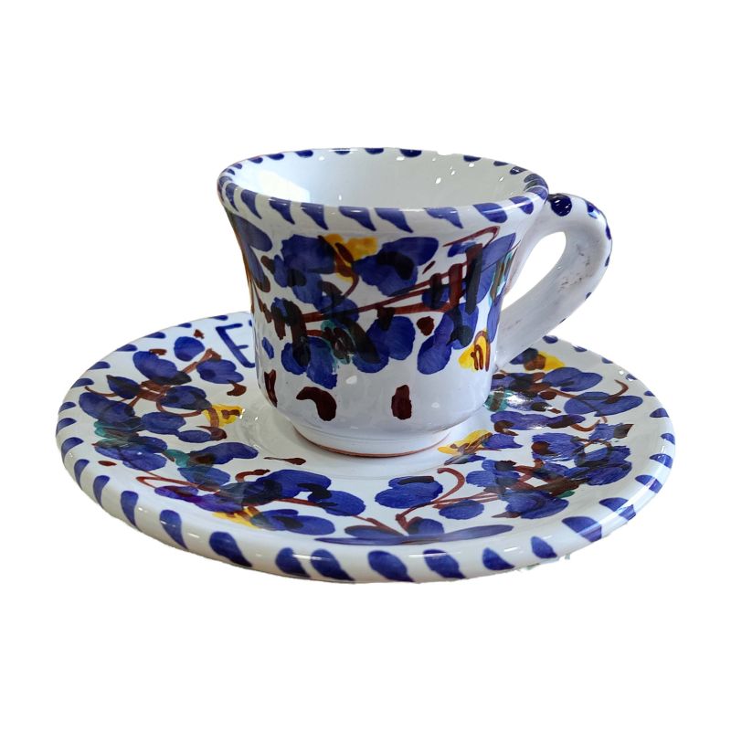 Coffee cup with saucer. Spring Line. Vietri...