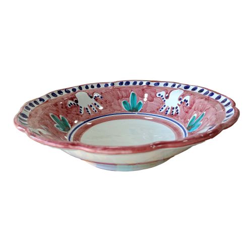Bowl wave border Animal line - handpainted Vietri ceramic