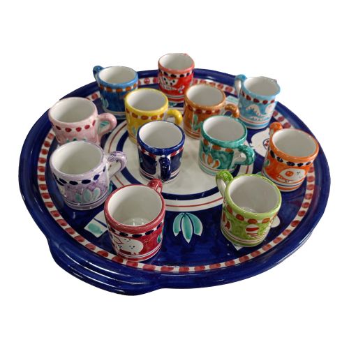 Set tazze con vassoio linea Animaletti. Ceramica di... 2